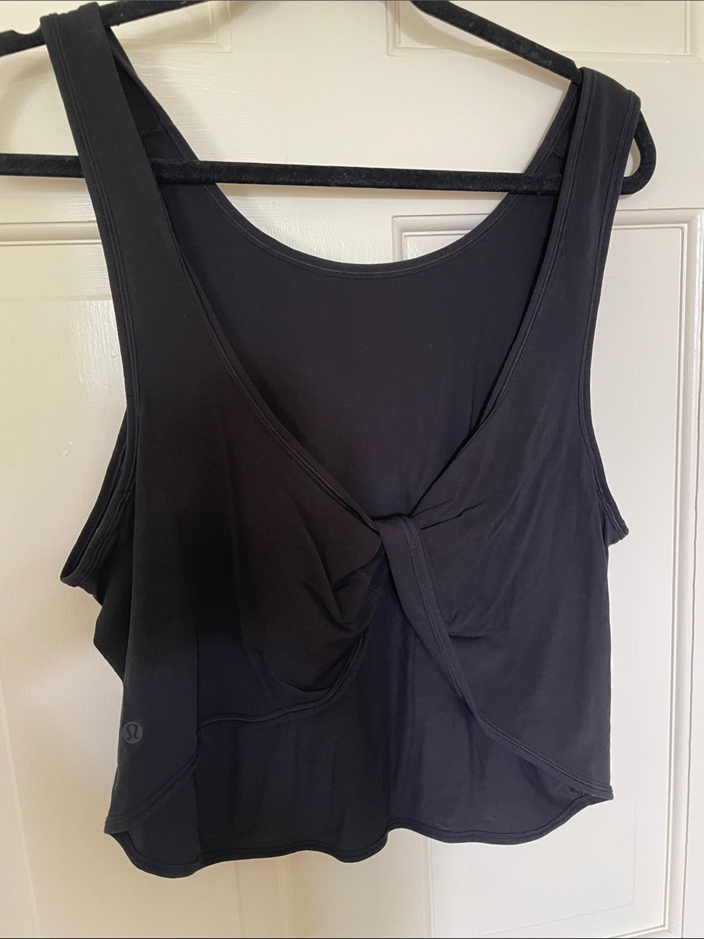 lululemon athletica Black Scoop Crop Top with twisted back - Picture 2 of 3